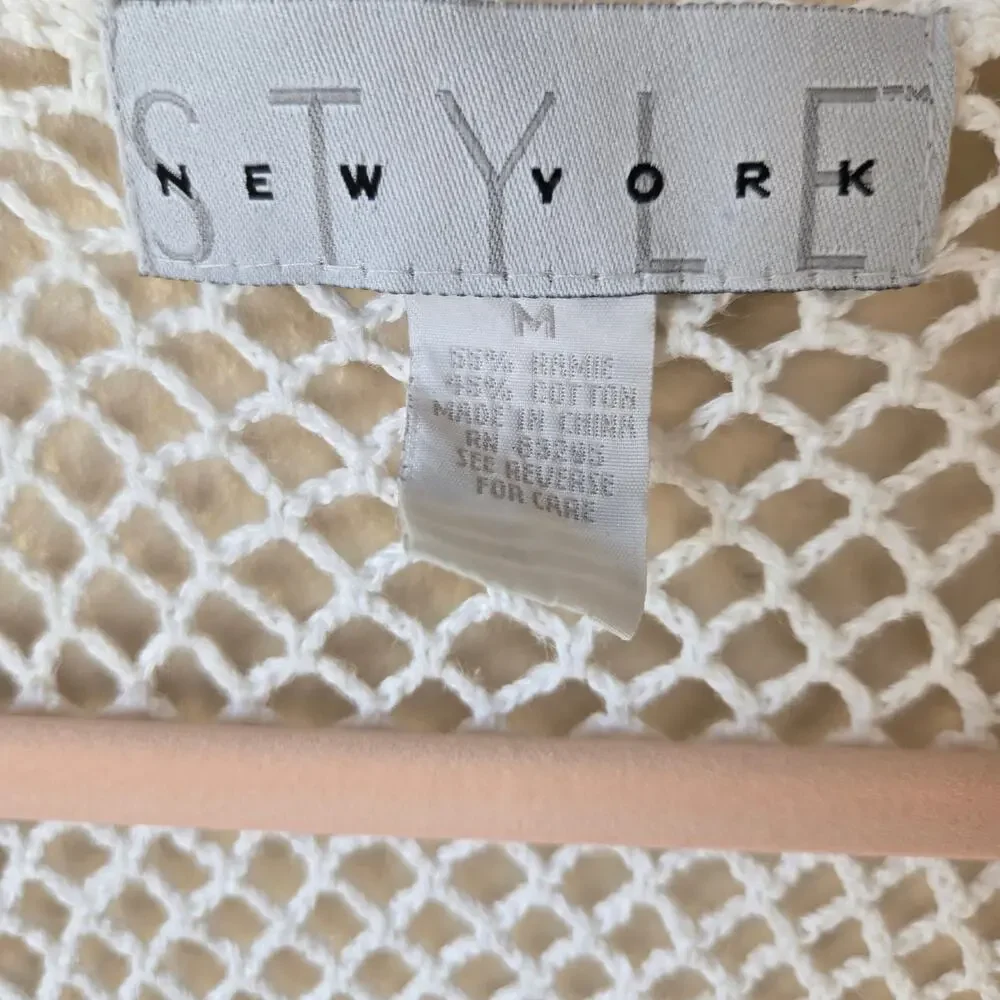 Style New York Crochet Vest Size Medium Boho